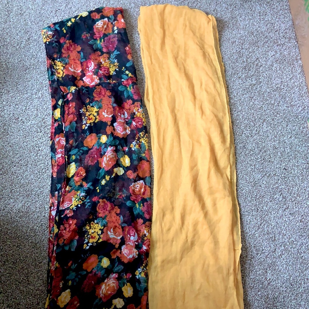 Two infinity scarves